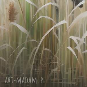 obraz na płótnie - ptaki młode łąka orientalny 120x80 cm 126101