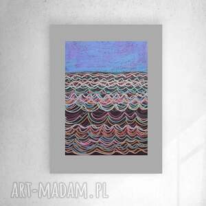 annasko nowoczesna grafika na ścianę, minimalistyczny obrazek do loftu, morze