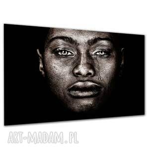 Czarno-biały obraz na płótnie Kobieta z łzą 120x80 cm