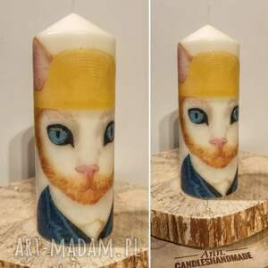 Prezent Świeca dekoracyjna kot Van Gogh 20 cm