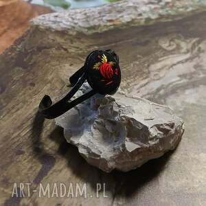 krainahafturecznego ręcznie haftowana bransoletka dla franciszki, boho biżuteria