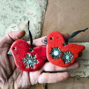 ptaszki świąteczne, ceramika święta