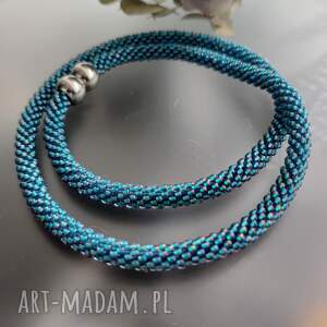 Prezent Naszyjnik Turkusowy Wężyk, z koralikow