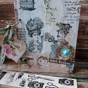 notes/ dziennik/romantyczny steampunk, jurnaling pamiętnik trybik, serce
