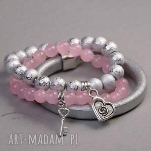 handmade pink&silver