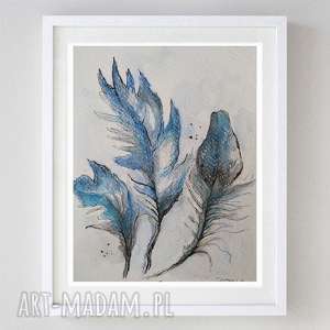paulina lebida piórka - akwarela formatu 12,5/18 cm