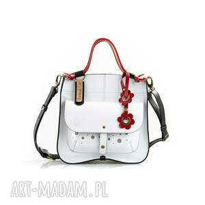ręcznie wykonana torebka piękna elaine od ladybuq art w kolorach białym, czarnym