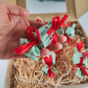 cukierki, zawieszki na choinkę zestaw 6 szt, boże narodzenie dekoracje