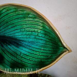 talerz ceramiczny liść - funkiasty prezent