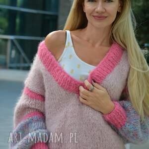 swetry sweter handmade oversize, szerokie rękawy