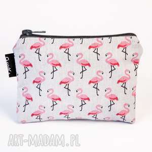 mała flamingowa etui, kosmetyczka