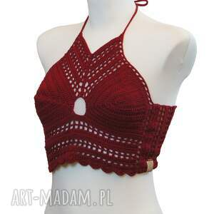 top / bralet na szydełku lato ze 100 procent bawelny rozmiar m/l, stanik