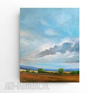 w samo południe-obraz akrylowy formatu 50/40 cm, pejzaż