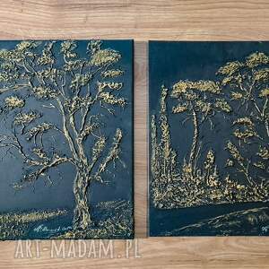 dyptyk strukturalny gordyjski glamour - luksusowe obrazy z teksturą 3d