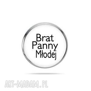 przypinka do klapy marynarki - brat panny mlodej, prezent dla męża