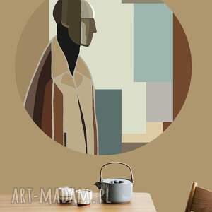 Mural DOTS BAUHAUS MAN - okrągła dekoracja ścienna, wallstick