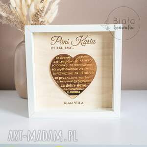 podziękowania dla nauczyciela serce ramce prezent