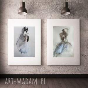 louka komplet inkografii 40x60, kobieta szkic, obrazy nad łóżko