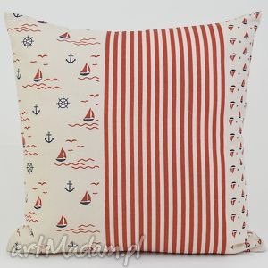 mg home decor poduszka dekoracyjna marine 45x45cm len, poszewka, ozdobna