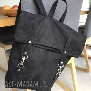 handmade plecak włóczykija - czarny