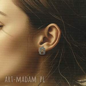 drobne srebrne kolczyki dziurki od klucza xs drobna biżuteria