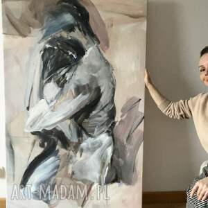 louka trochę czekałam, obraz kobieta, obrazy do sypialni, nad łóżko, duży