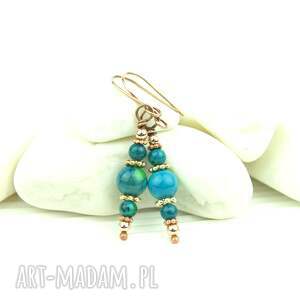 kolczyki z chryzokolą dla niej