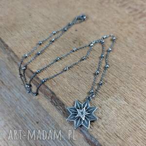 wisiorek - gwiazdka, srebro oksydowane 925