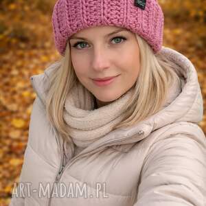 czapka beanie smarfetka robiona na szydełku