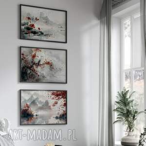 Zestaw 3 plakatów 30x40 cm - japońskie pejzaże