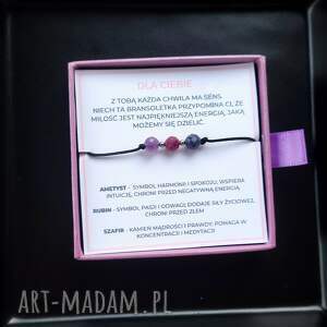bransoletka dla bliskiej osoby z kamieniami naturalnymi