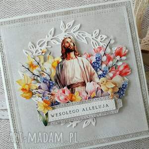 scrapbooking kartki kartka wielkanocna religijna 1 panem jezusem