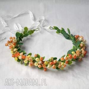 gently into meadows morelowa rosa - romantyczny wianek cottagecore na ślub