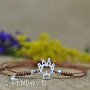 Łapka - świnka morska - bransoletka, srebro 925