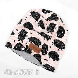 kolorowa ciepła czapka beanie unisex jeże