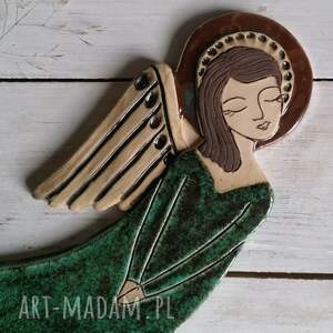 handmade dekoracje anioł ceramiczny - vela santa