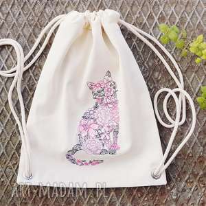 floral cat - Zapętlona Nitka plecaki