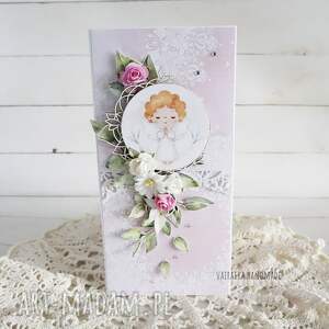 handmade scrapbooking kartki pamiątka chrztu św - kartka w pudełku, 859