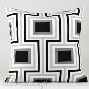 handmade poduszki poduszka dekoracyjna 45x45 handmade - labirynt tkanina francuska