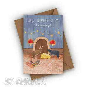 kartka walentynkowa - miłość to dzielenie się tym co najlepsze