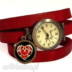 zegarki serce - zegarek / bransoletka na skórzanym pasku zelda prezent