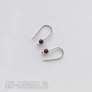 okrąg kolczyki, srebro, swarovski zmatowione