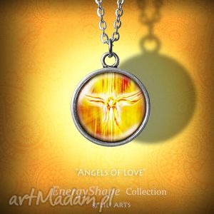 liliarts medalion, talizman - anioły miłości prosty naszyjnik, miłosny