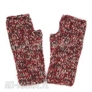 Ewelina - kolorowe bezszwowe mitenki rękawiczki bez palców z małym