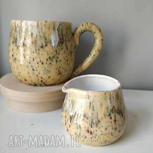 handmade ceramika kubek ceramiczny z dzbanuszkiem
