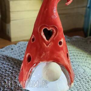 krasnal ceramiczny lampion _20, prezent, bożenarodzenie, ozdoba