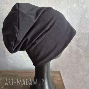 czarna czapka na podszewce smerfetka dzianinowa rozmiar uniwersalny box z1 fo