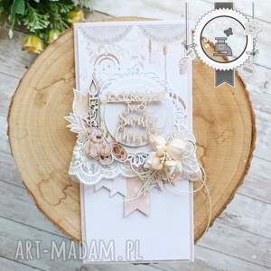 ręcznie wykonane scrapbooking kartki kartka pamiątka chrztu świętego