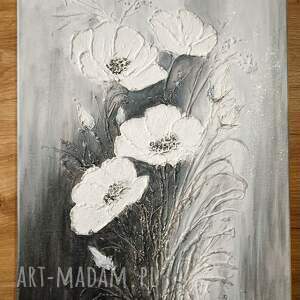 nowoczesny obraz strukturalny z widoczną teksturą 3d - srebrzysty szyk dostawa