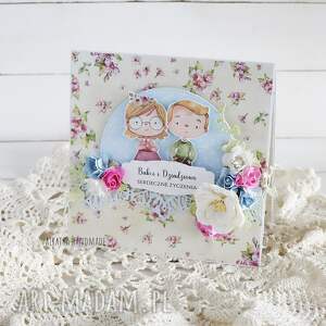 handmade scrapbooking kartki dzień babci i dziadka, kartka w pudełku, 915